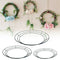 4 Pieces Round Metal Flower Wreath Frames, Wreath Frame For Christmas Party