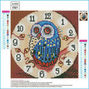 5D DIY Full Drill Diamond Painting Animal Wall Clock Cross Stitch Embroider
