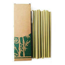 100Pcs / Lot Bamboo Drinking Straws Reusable Straw Party Kitchen + Cleaning