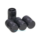 4pcs Aluminum Alloy Auto Car Tire Tyre Wheel Valve Stem Caps Dust Covers Black