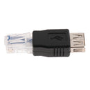2x Ethernet RJ45 Male To USB2.0 Female Plug Socket