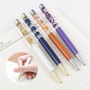 Metal Dried Flower Ballpoint Sign Pen Stationery School Office Writing Kids Tool