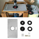 Aluminum Router Table Insert Plate w/4 Rings Screws for Woodworking Benches