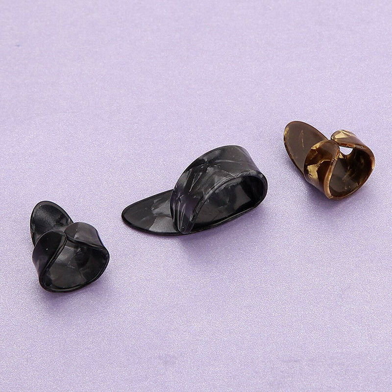 1 Set Celluloid Thumbpicks Fingerpicks w/ Metal Fingerpicks for Guitar Bass