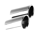 2x Exhaust Headers Exhaust Tips Muffler Pipe Inox for Audi A4 B8 A4L Q5 R2Q4