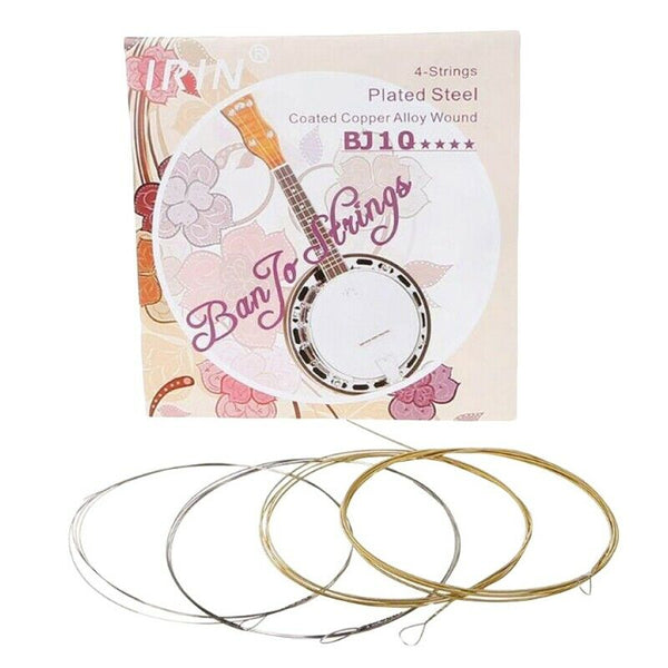 Irin 4Pcs/Set Bj10 4-String Banjo String Plated Steel Coated Copper Alloy W