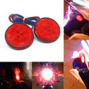 1Pc Car motorcycle red round 24LED brake turn signal stop tail lights reflector%