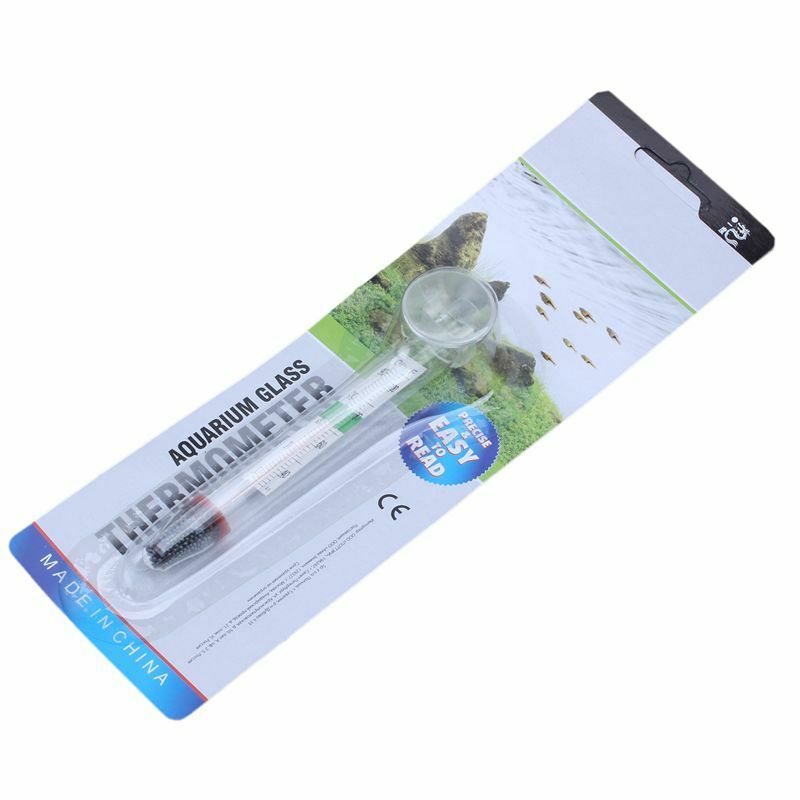 5x New Glass Meter Fish Tank Water Temperature Aquarium Thermometer Suction I6F6