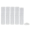 200pcs Clear Round Plastic Coin Capsules Container