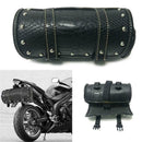 20.5x10.5cm Motorcycle Backpack Saddle Bag Black With Beige Weatherproof K0S3