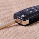 2pcs fit for Chevrolet 10-16 5-Button Uncut Blade Flip Remote FOB Key Shell Case