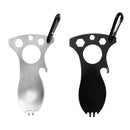 Multi Functional Fork Carabiner EDC Tool Wrench Spoon Opener For Outdoor Ca Top
