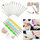 20pcs UV Gel Powder Polish Nail Art Pen Brush For Flat Fine Drawing Nail Designs