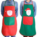 2Pcs Christmas Decoration Gifts Non-Woven Christmas Apron Cartoon Santa Cla