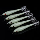 5PCs luminous shrimp fishing lures squid baits  night lures fishing tack OZ