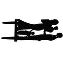 Wedding Anniversary Family Cake Topper Bride Groom couple with 2 kids (Blac V1C7