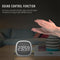 LED Digital Travel Snooze Alarm Clock Large Screen Silicone Voice Controlle E7G5