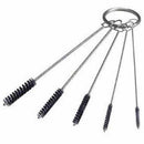 5pcs Round Pipe Tube Cylinder Bores Cleaning Wire Brush Set Stainless Steel ES