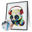 DIY Digital Oil Painting By Numbers Earphone Panda Frameless Modern Picture