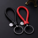 Fashion Colors Leather Strap Bag Wallet Keyring Keychain Ring Key Fob Accessory