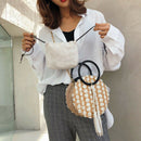 Woven Small Round Bag Portable Straw Small Round Bag Female New One Shoulde