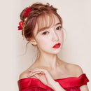 Wedding Bridal Rose Flower Barrette Hair Pins Clips Bridesmaid Side Comb