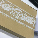 10cm*10m Lace Flower Wall Stickers Waterproof Adhesive Window Glass Home asd
