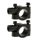 2x Motorcycle Bike 22mm Handlebar Mirror Mounting Clamp Bracket Clip Black