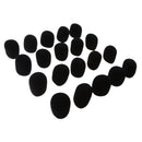 Microphone Windscreen Sponge Sponge Mik Lid, 20 Pieces (Black)