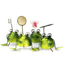 4-Pack Creative Cartoon Iron Frog Bed Office Desk Home Garden Decoration, Funny