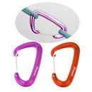 2pcs Aluminum Backpack Keyring Clip Wire Gate Locking Carabiner Hook Buckle 16KN