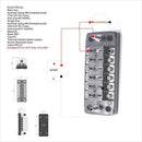 6 Independent Circuit Fuse Block W/Negative Bus - ATC/ATO 6-Way Fuse Box wi