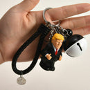 Donald Trump poop keyring president squeeze funny key chain novelty fun Gift New