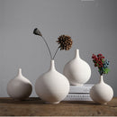 Tabletop Desk White Ceramic Vase Flower Vase Ikebana Art Pot Landscrape S
