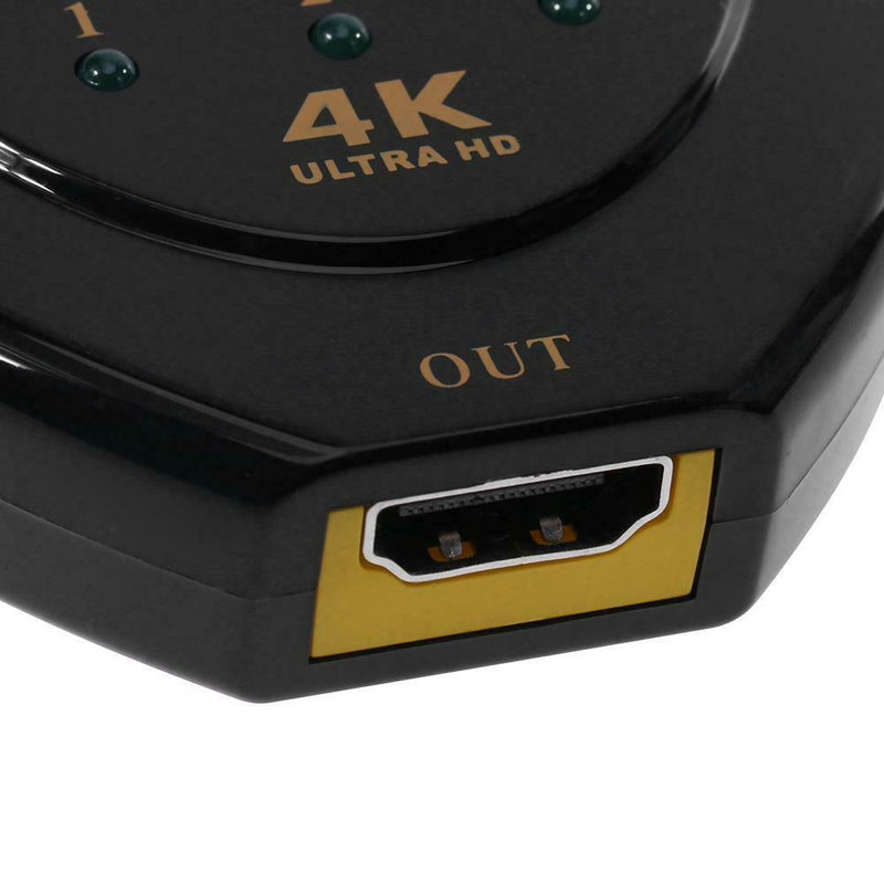 3 to 1 Port HDMI Splitter Converter Adapter Video Switcher Supports 4Kx2K