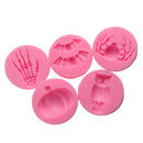 5pcs Silicone Molds Fondant Chocolate Moulds Halloween Cake Decorating Tools