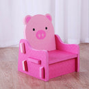 DIY Kids Chair Non-toxic Foam Chair Children's Pretend Play Chairs Stool Pink
