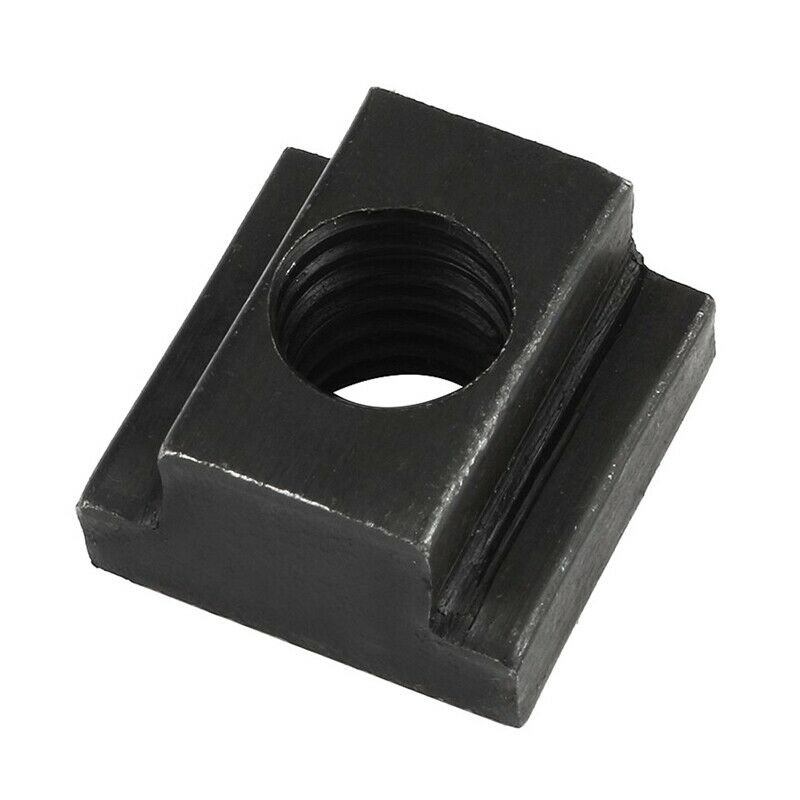 1/2-inch Steel T-Slot Nut Black Oxide Plated Grade 8.8 Tapped Through 5pcs E4K5