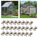 25PCS Glazing Clips, Stainless Steel Greenhouse Glazing Glass Clips Z Type