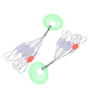 800 Pcs/100 Groups Fishing Bobber Stopper 8 In 1 Transparent Rubber Cylindr