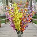 10pcs Artificial Butterfly Orchid Real Touch Flowers Xmas Room Decor Blue