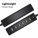 USB 2.0 Hub Charger Switch Splitter Powered AC Adapter 7 Port PC Laptop Desktop