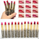12Pcs/set Lot Leopard Long Lasting Lipstick Lip Gloss Cosmetic Makeup Lip Rouge