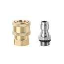 Pressure Washer 1/4 Quick Connector+M14x1.5mm Brass Connector for Nozzle