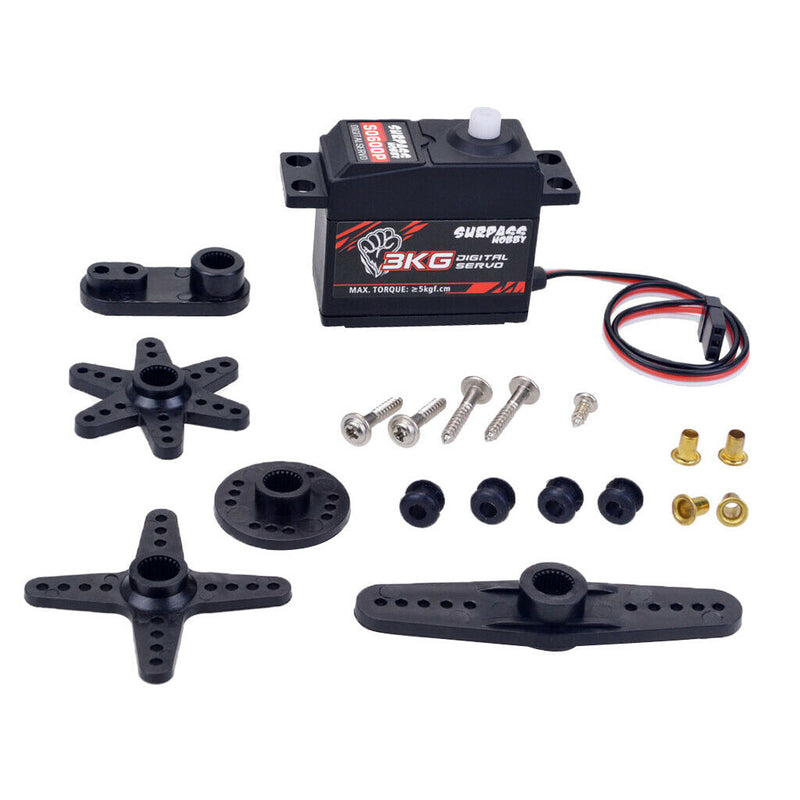 Waterproof 3KG/0.18S 6V Servo for 1:12 RC Buggy Crawler Ship Airplane