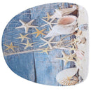 3Pcs Conch Bathroom Skidproof Pedestal Rug Lid Toilet Cover Bath Mat