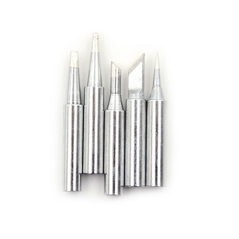 5pcs 936 Electric Brass Soldering Irons Tip Solder Station Conical Bevel Ti Ty