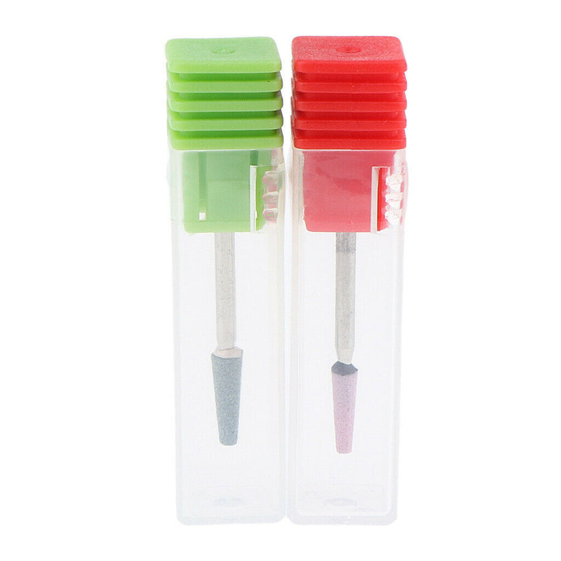 2 Pieces Ceramic Nail Drill Bit Set, Manicure Pedicure Nail Art Accessoires Tool