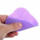 1Pcs Mini Silicone Makeup Brush Cleaner Pad Scrubber Board Cleaning Mat Han