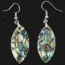 33X16mm abalone shell Marquise Earrings TOP